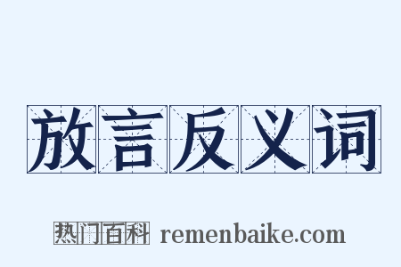 放言反义词是什么意思的图片